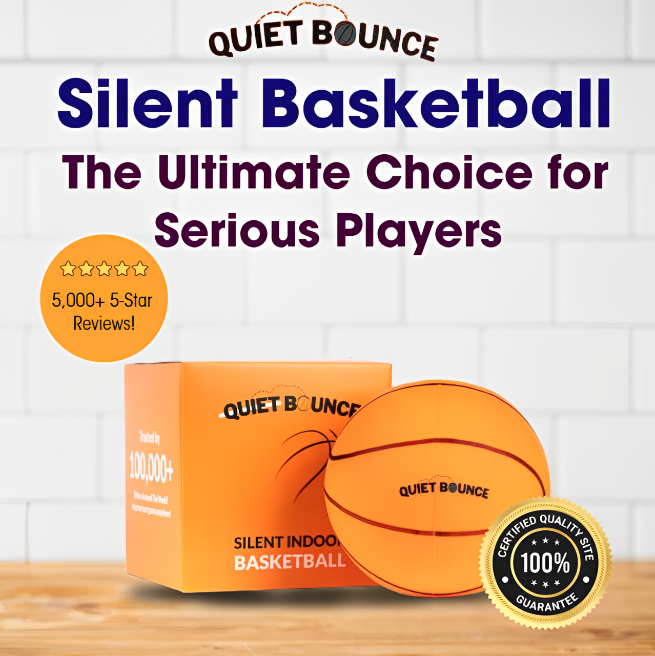 QBounce Silent Basketball 5.0 with box